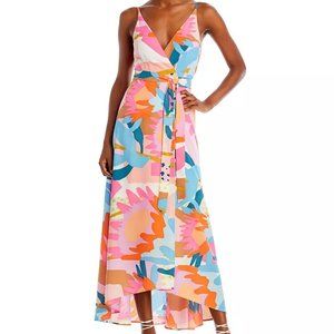 AQUA Floral Print Maxi Dress